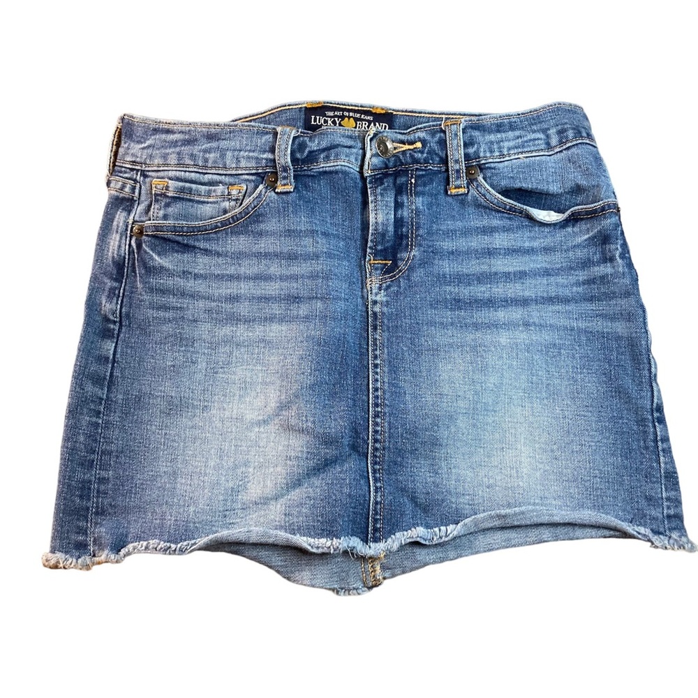 Lucky Brand Blossom mini denim skirt 0/25